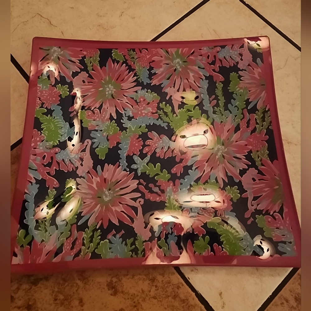 Lilly Pulitzer glass ring storge